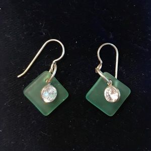 Sea foam sea glass “diamond”